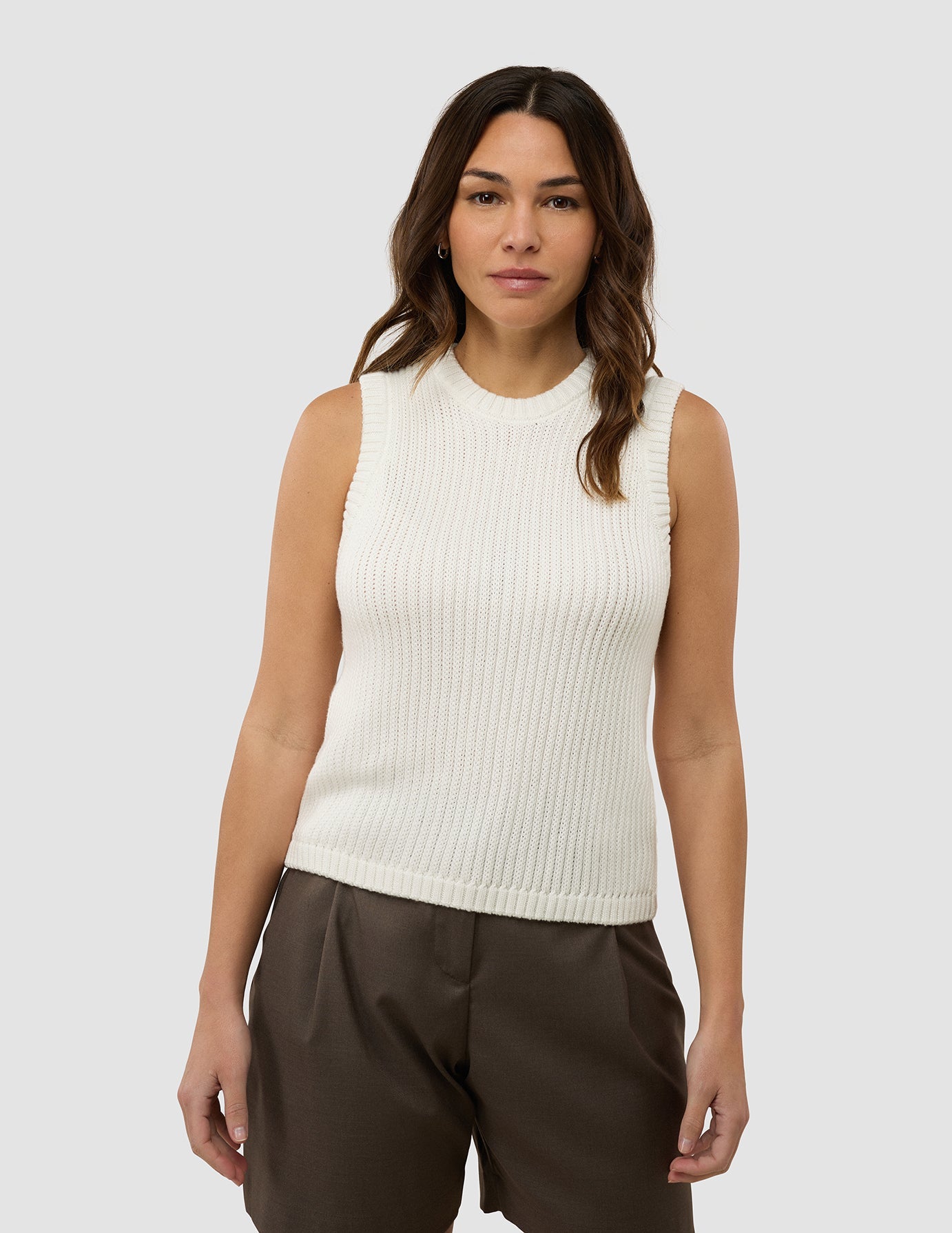 Off White Kvindernes Strukturerede Striktop